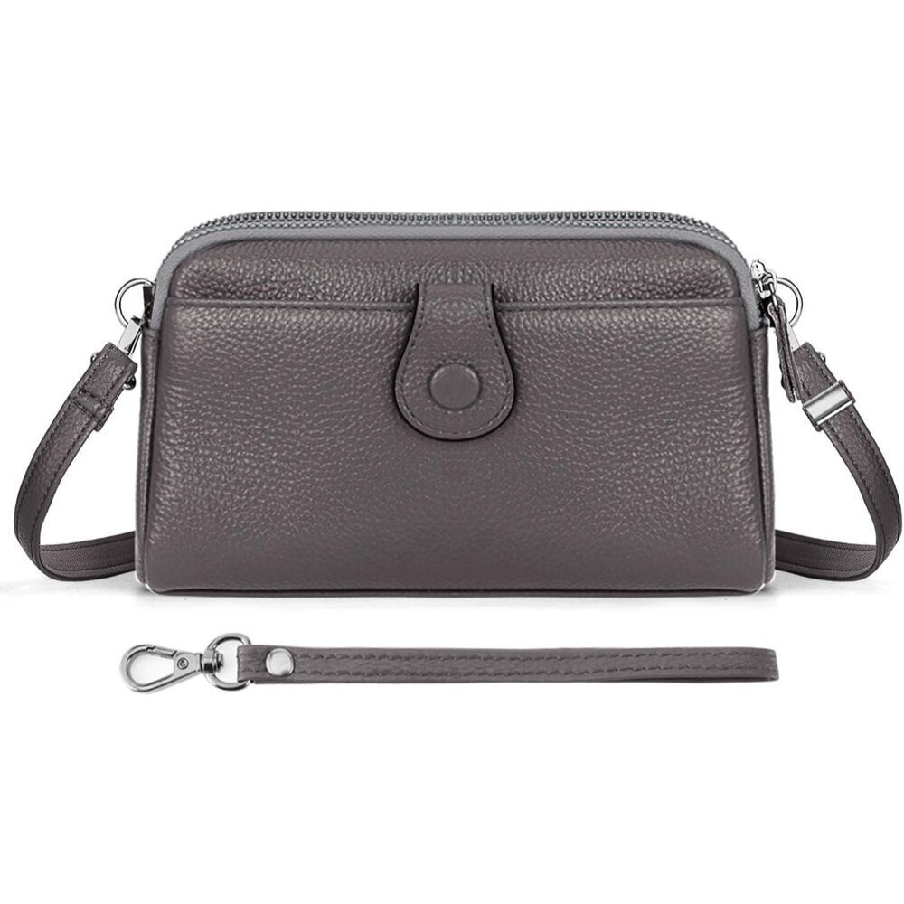 Leather Small Crossbody Bag for Women Cellphone Wallet Travel Purse